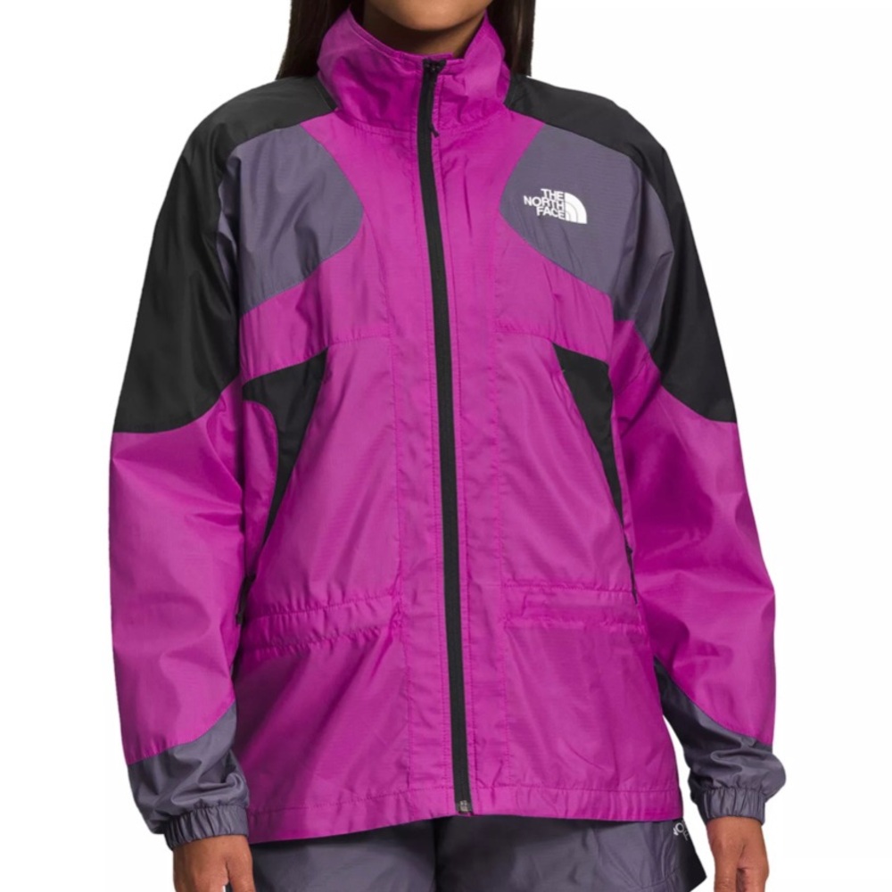 The North Face TNF X Jacket LS Full Zip Purple Windbreaker Women's M NWT